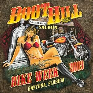 Motorcycle bike week brown dyed shirt